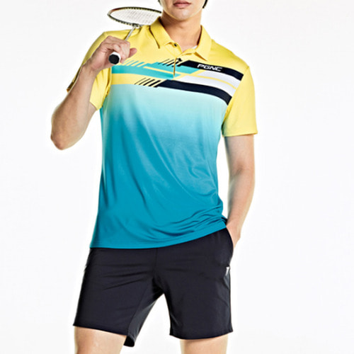 패기앤코 남성 기능성 카라 반팔 티셔츠 ST-1593 남자 운동 스포츠 상의 운동복