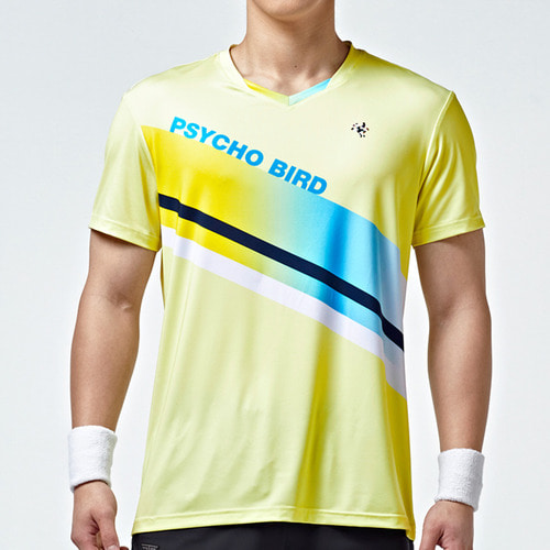 패기앤코 남성 싸이코버드 티셔츠 PSY-5007 남자 운동 스포츠 상의 운동복