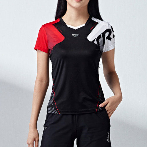 패기앤코 여성 TRS 라운드 티셔츠 FST-809 여자 운동 스포츠 상의 운동복