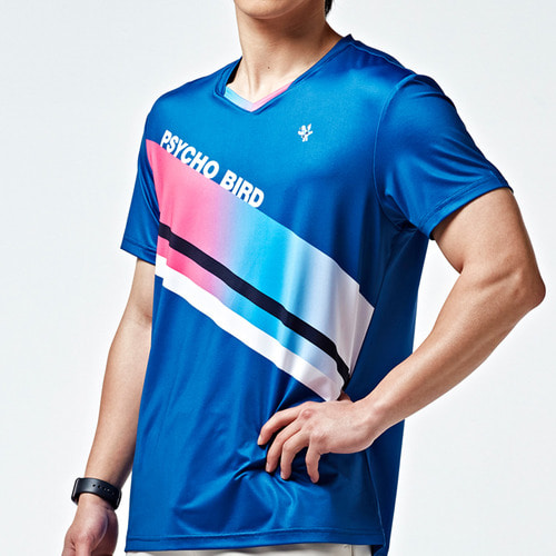 패기앤코 남성 싸이코버드 티셔츠 PSY-5008 남자 운동 스포츠 상의 운동복