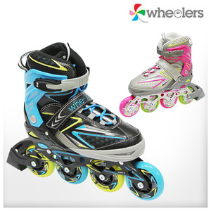 (Wheelers) 휠러스 아동용 인라인스케이트 스마트3 WI-100 (블루/핑크)/사이즈/조절형/아동/인라인/스케이트/안전