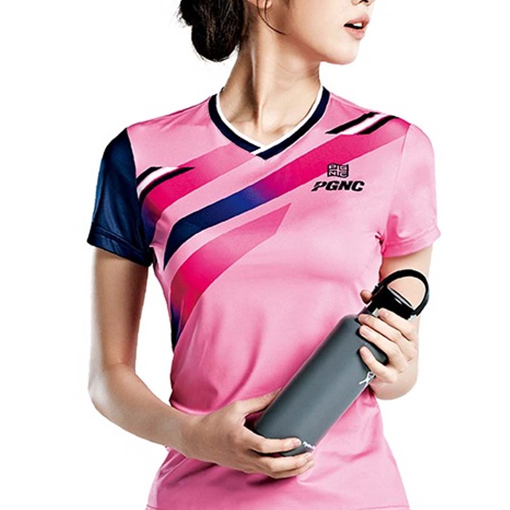 2023 F/W 패기앤코 여성 기능성 라운드 티셔츠 RT-2036 여자 운동 스포츠 상의 운동복