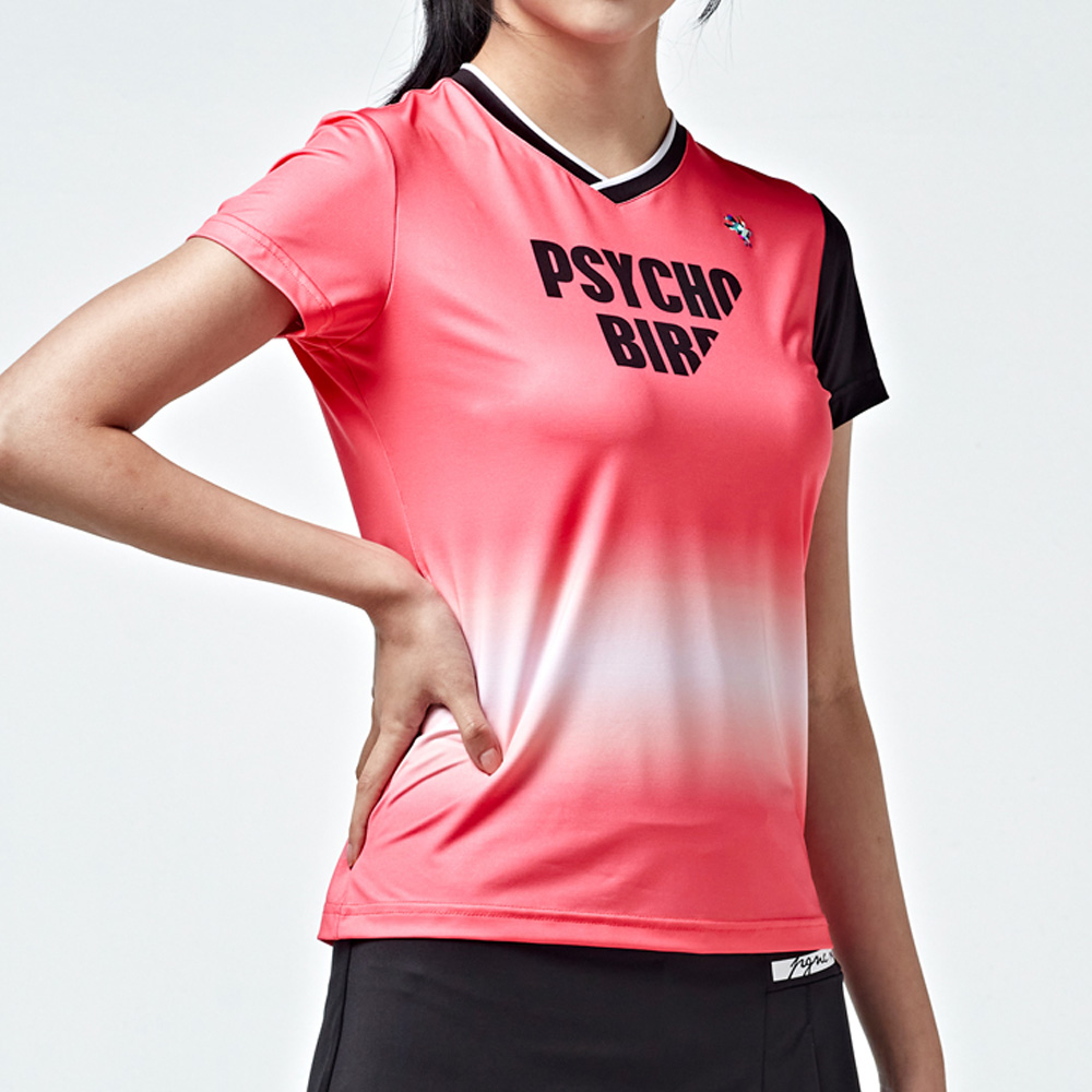 패기앤코 여성 싸이코버드 티셔츠 PSY-6006 여자 운동 스포츠 상의 운동복